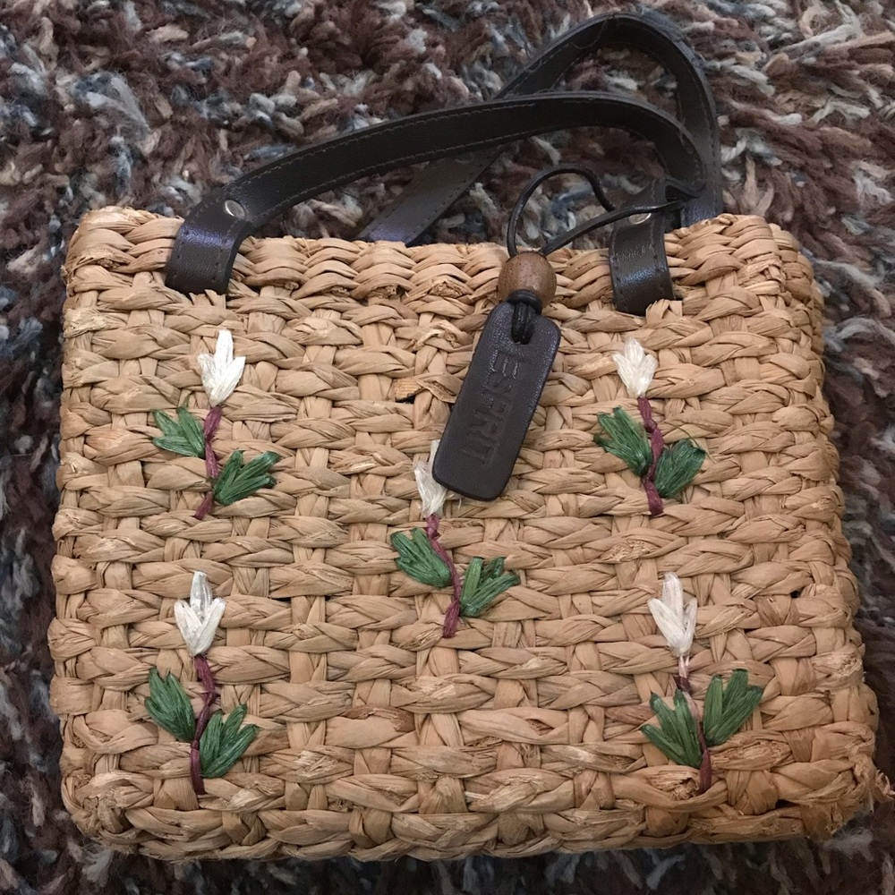 Esprit Woven Straw Purse